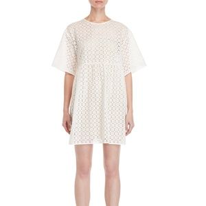AVN Cotton Eyelet Tent Dress Tessuto Abito Arricci